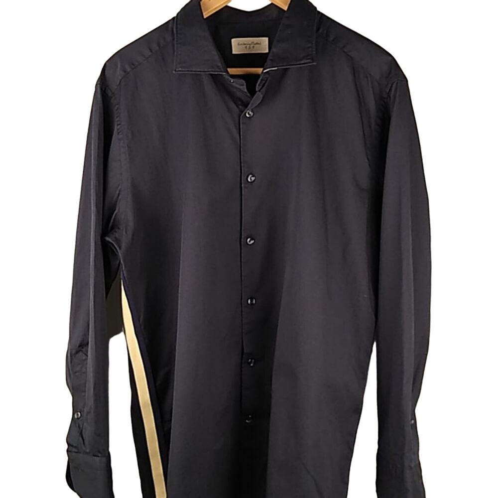 Tintoria Mattei 954 Mens Shirt Slim Side Stripe
